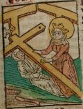 Szentkereszt feltalálása (Illusztráció a Pannonhalmán őrzött Legenda Aurea Sanctorum című ősnyomtatvány 1482-es augsburgi kiadásából)