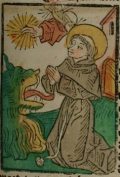 Szent Antal apát (Illusztráció a Pannonhalmán őrzött Legenda Aurea Sanctorum című ősnyomtatvány 1482-es augsburgi kiadásából)