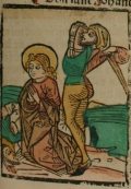 Szent János és Szent Pál (Illusztráció a Pannonhalmán őrzött Legenda Aurea Sanctorum című ősnyomtatvány 1482-es augsburgi kiadásából)