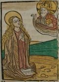 Szent Brigitta (Illusztráció a Pannonhalmán őrzött Legenda Aurea Sanctorum című ősnyomtatvány 1482-es augsburgi kiadásából)