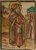 Szent Jakab (Illusztráció a Pannonhalmán őrzött Legenda Aurea Sanctorum című ősnyomtatvány 1482-es augsburgi kiadásából)