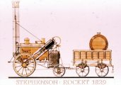 Stephenson: Rocket, 1829 (A Régi mozdonyok c. diafilm részlete)