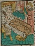 Szent Kozma és Szent Damján (Illusztráció a Pannonhalmán őrzött Legenda Aurea Sanctorum című ősnyomtatvány 1482-es augsburgi kiadásából)