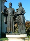 Boldog Gizella és Szent István király szobra Nagymaroson (fotó: Sudár Annamária)