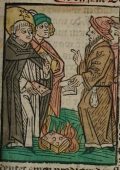Domonkos (Illusztráció a Pannonhalmán őrzött Legenda Aurea Sanctorum című ősnyomtatvány 1482-es augsburgi kiadásából)