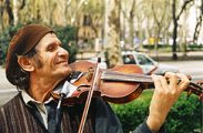 Madridi utcai zenész (Spanyolország)(Fotó: Konkoly-Thege György)